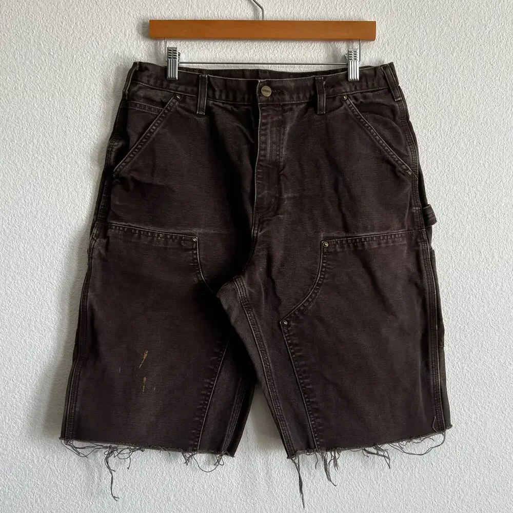 Carhartt brown double knee work wear carpenter shorts